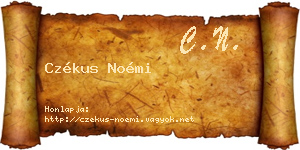 Czékus Noémi névjegykártya